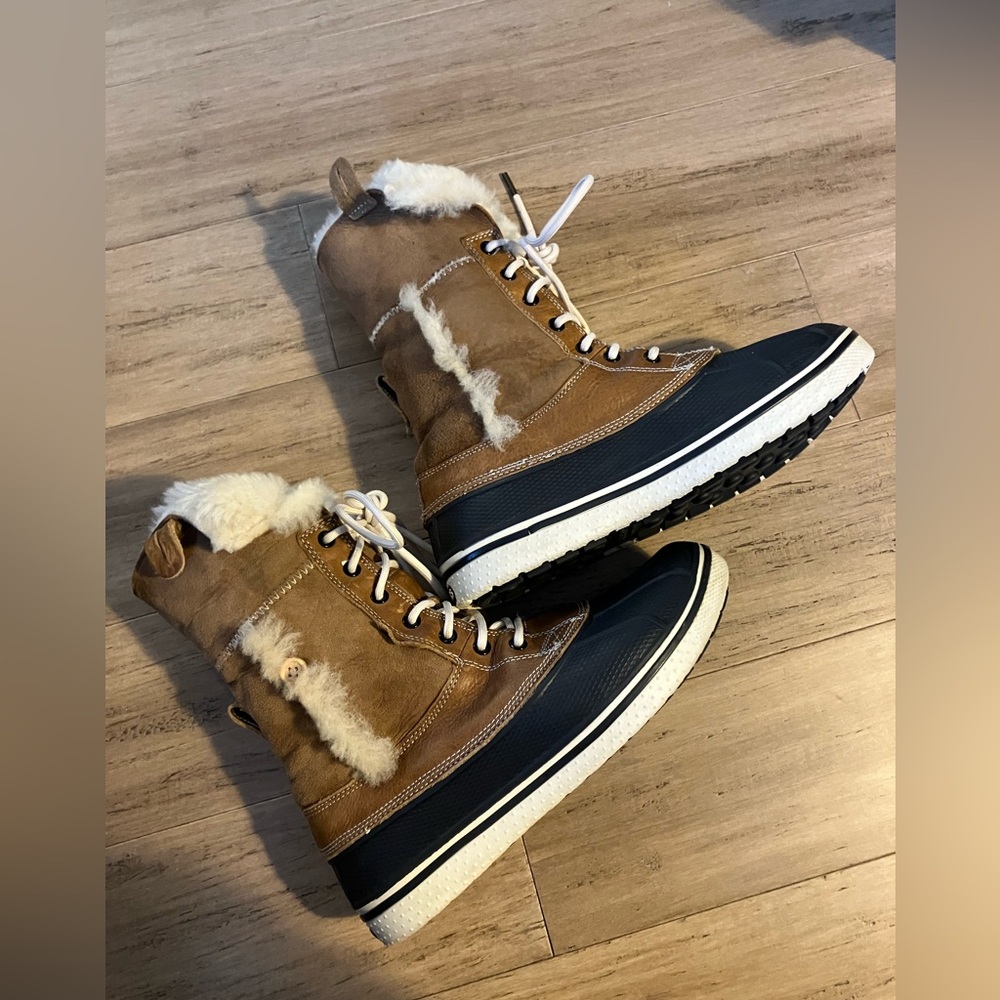 Women's Tan Winter Boots with Fur Lining